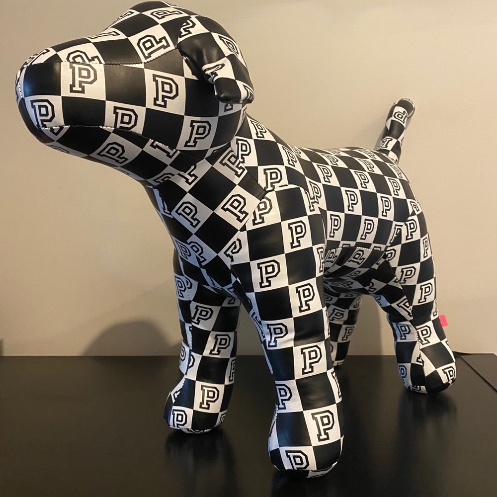 PINK black and white checkered medium size dog